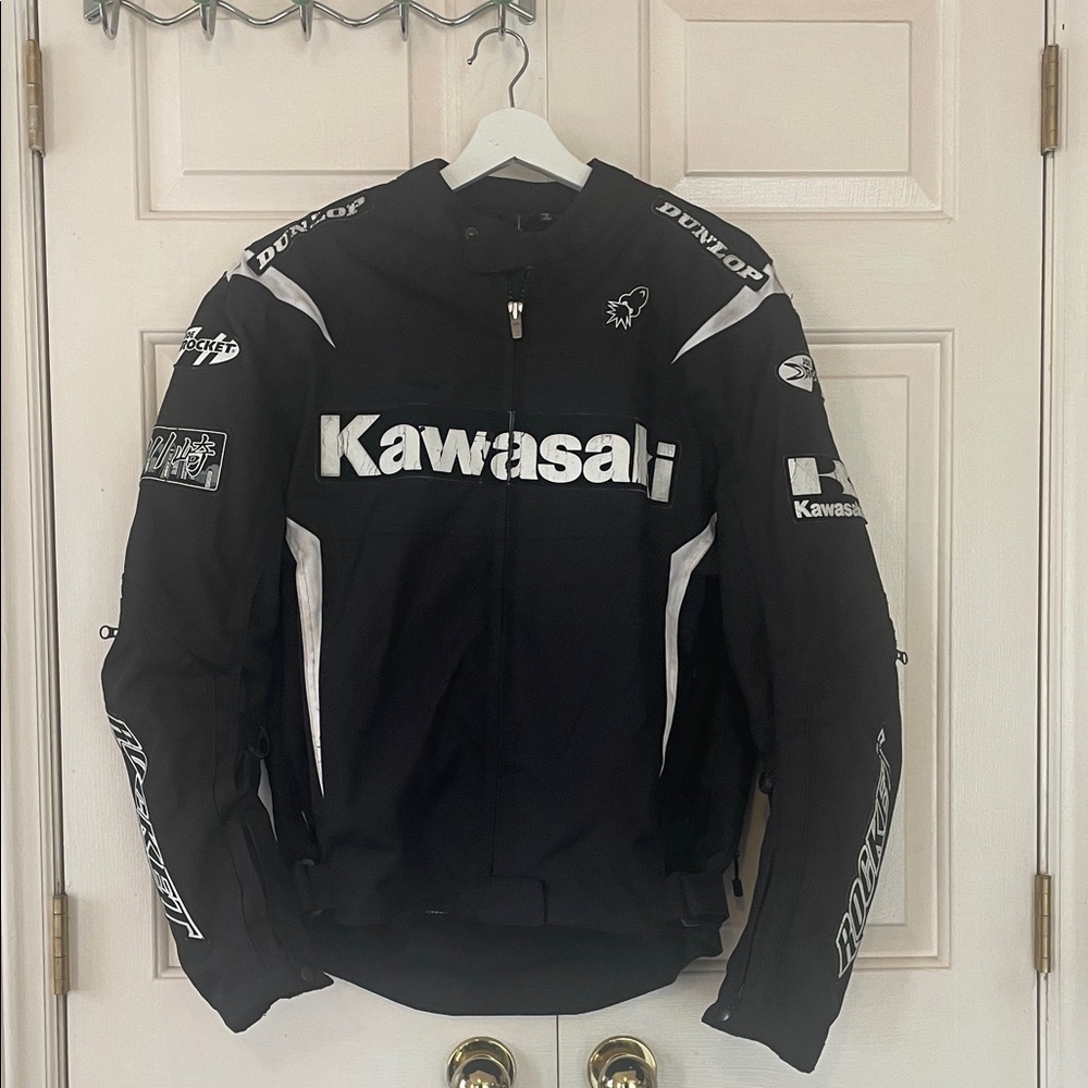Mens armored motorcycle jackets Kawaski L Joe Rocket